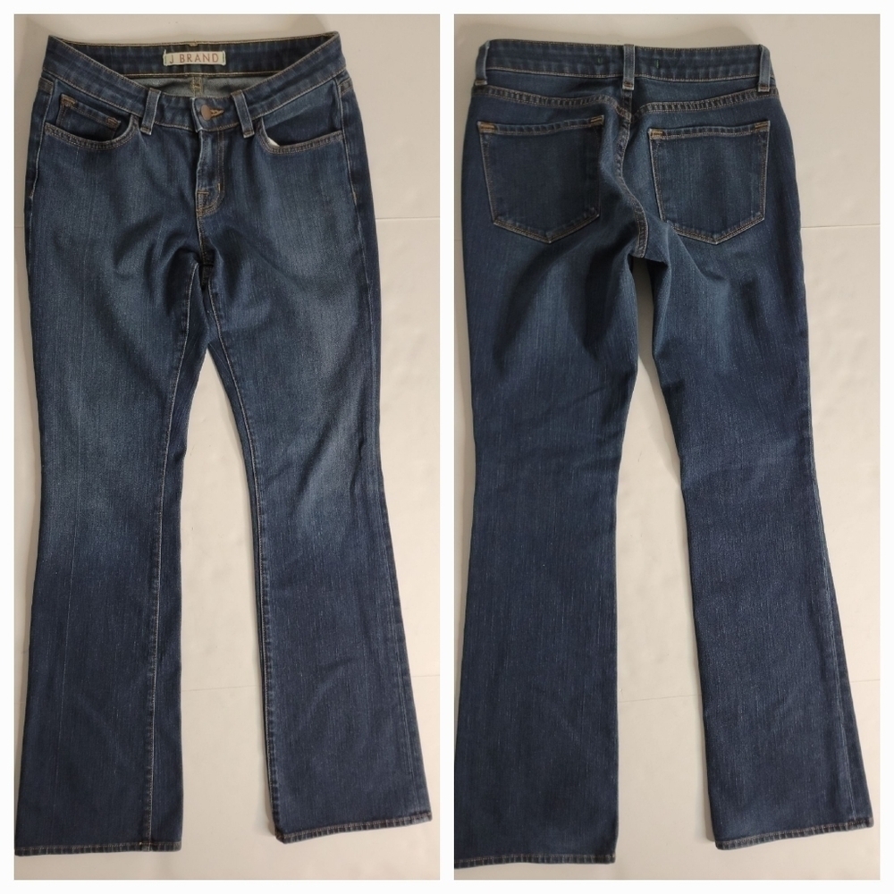 J Brand Sz 28 Jeans Straight Mid Ride Dark Wash